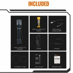 New 🧨 Boating Flashlights Fenix TK20R V2.0 USB-C Rechargeable Flashlight | 3,000 Lumens 🌟 -Brightguy Shop Fenix TK20R V2 USB C Rechargeable Flashlight 8 600x600 1