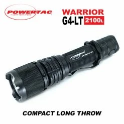 Best Pirce ๐ Boating Flashlights Powertac Warrior G4LT Long Throw Tactical Flashlight | Powertac Distributor ๐